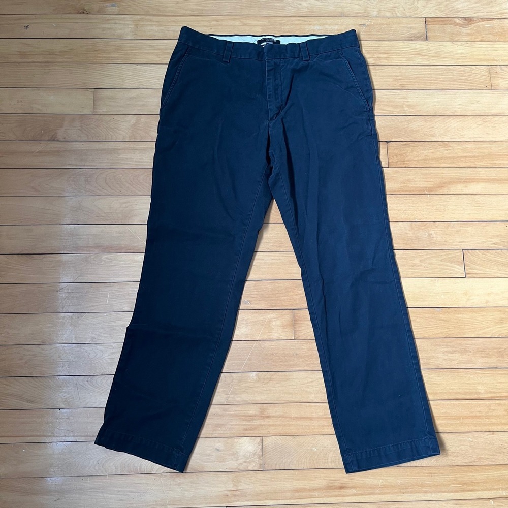 Banana Republic Aiden Chino Mens 33x30 Navy Blue Slim Fit Cotton Twill Pants